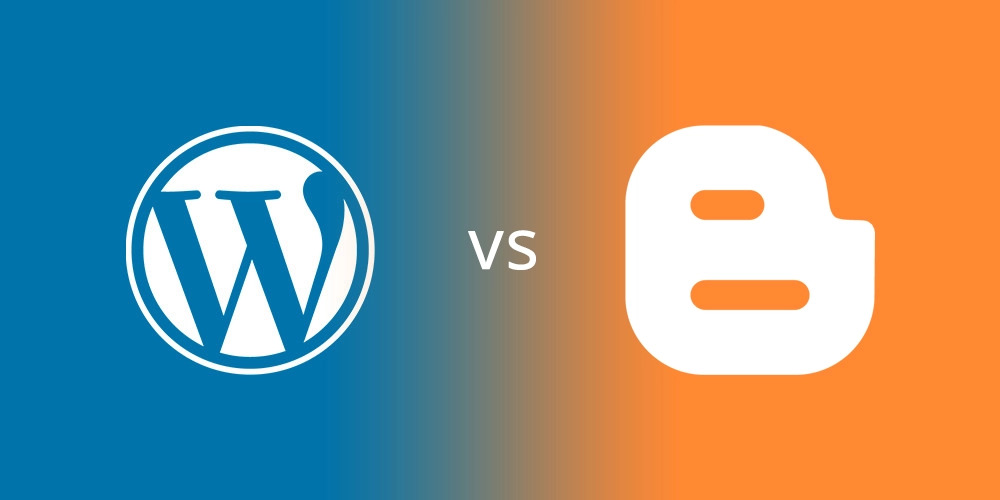 wordpress vs blogger logo