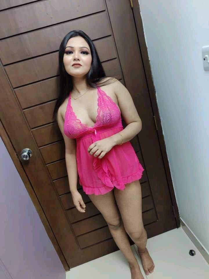 sexy girl in pink mini nighty